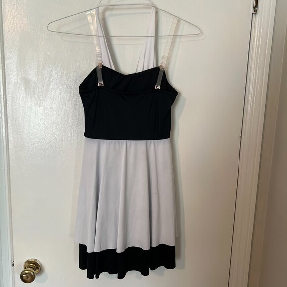 Designs for Dance Adult Small Style# 84830 Black and White Halter Dance Costume - Picture 3 of 8